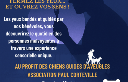 Dîner dans le noir, au  profit des chiens guides d'aveugles - Association Paul Corteville